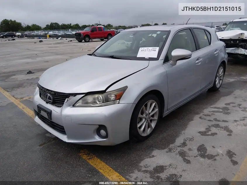 2013 Lexus Ct 200H VIN: JTHKD5BH1D2151015 Lot: 45272298