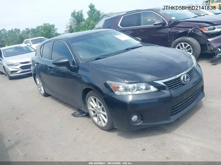2013 Lexus Ct 200H VIN: JTHKD5BH6D2141838 Lot: 45299541