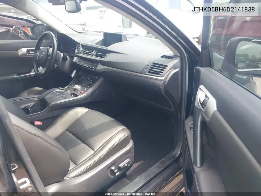 2013 Lexus Ct 200H VIN: JTHKD5BH6D2141838 Lot: 45299541