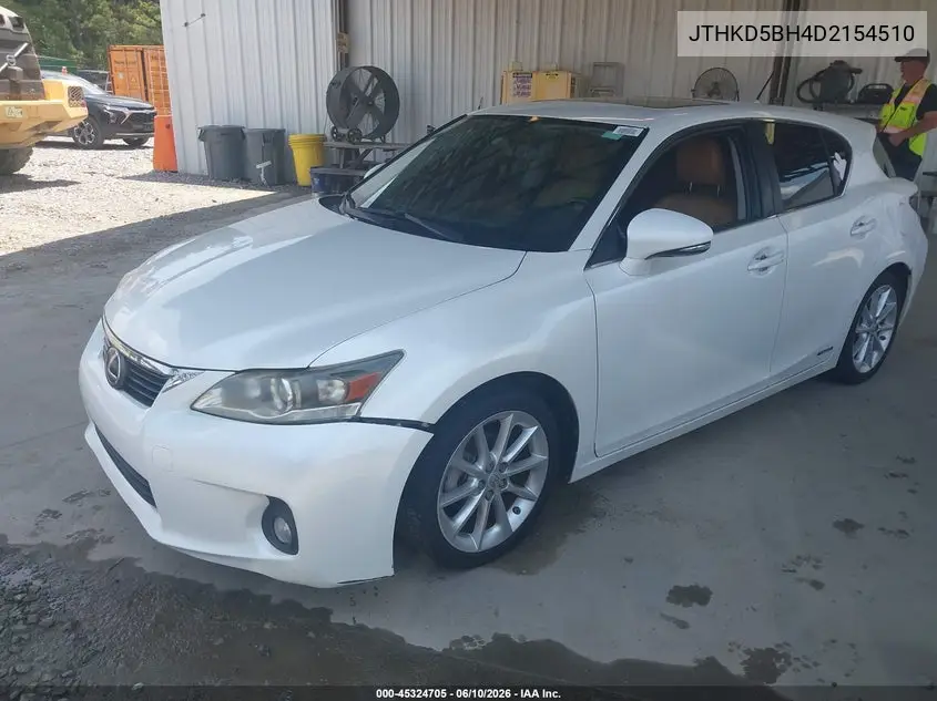 2013 Lexus Ct 200H VIN: JTHKD5BH4D2154510 Lot: 45324705
