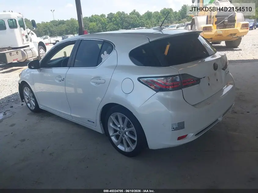 2013 Lexus Ct 200H VIN: JTHKD5BH4D2154510 Lot: 45324705