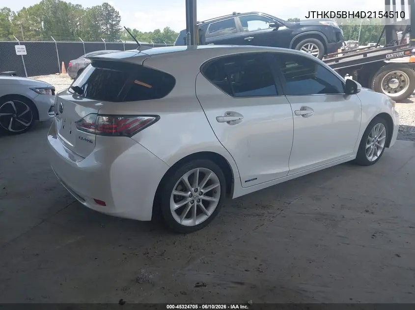 2013 Lexus Ct 200H VIN: JTHKD5BH4D2154510 Lot: 45324705