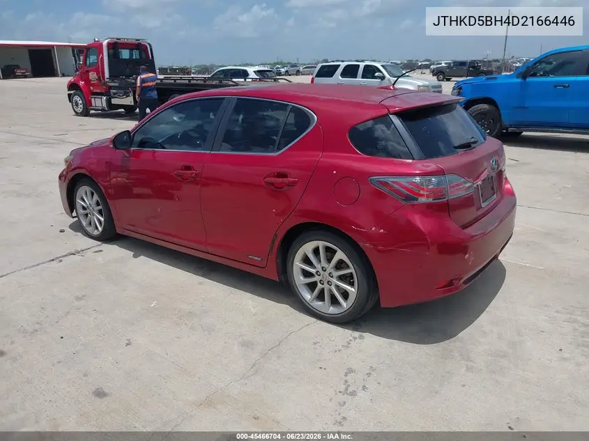 2013 Lexus Ct 200H VIN: JTHKD5BH4D2166446 Lot: 45466704