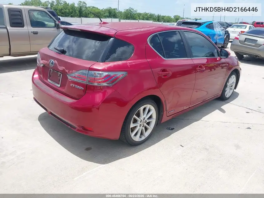 2013 Lexus Ct 200H VIN: JTHKD5BH4D2166446 Lot: 45466704