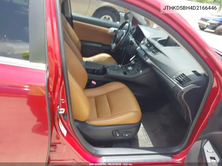 2013 Lexus Ct 200H VIN: JTHKD5BH4D2166446 Lot: 45466704