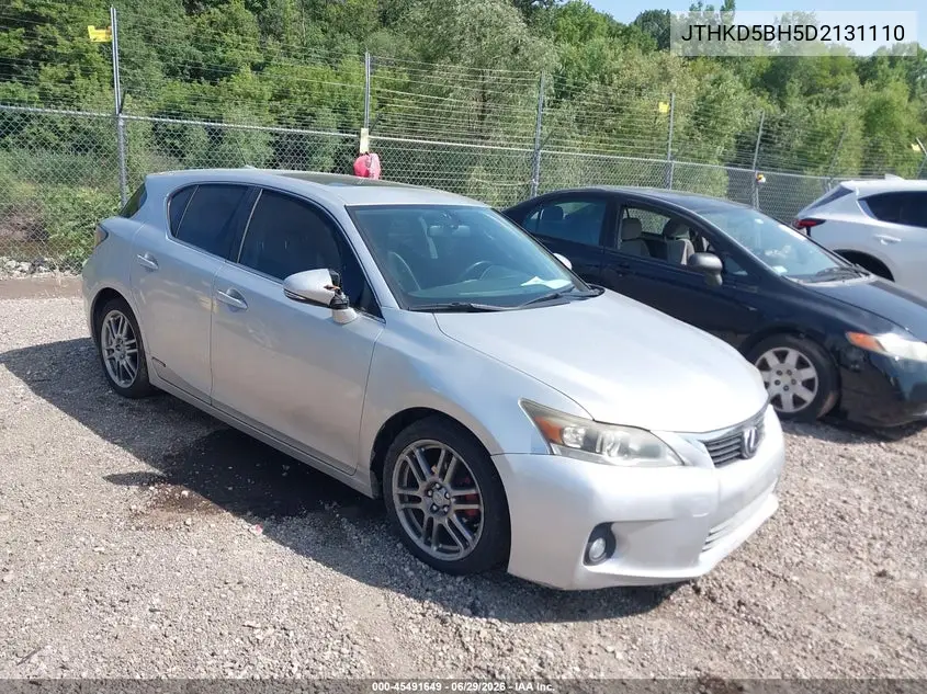 2013 Lexus Ct 200H VIN: JTHKD5BH5D2131110 Lot: 45491649