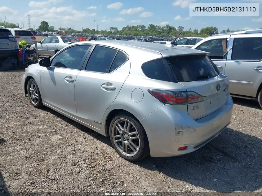 2013 Lexus Ct 200H VIN: JTHKD5BH5D2131110 Lot: 45491649