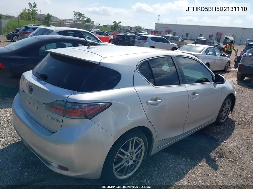 2013 Lexus Ct 200H VIN: JTHKD5BH5D2131110 Lot: 45491649