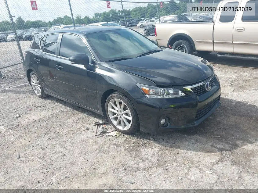 2013 Lexus Ct 200H VIN: JTHKD5BH3D2153039 Lot: 45505246