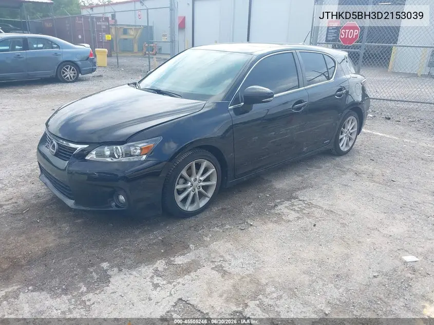 2013 Lexus Ct 200H VIN: JTHKD5BH3D2153039 Lot: 45505246