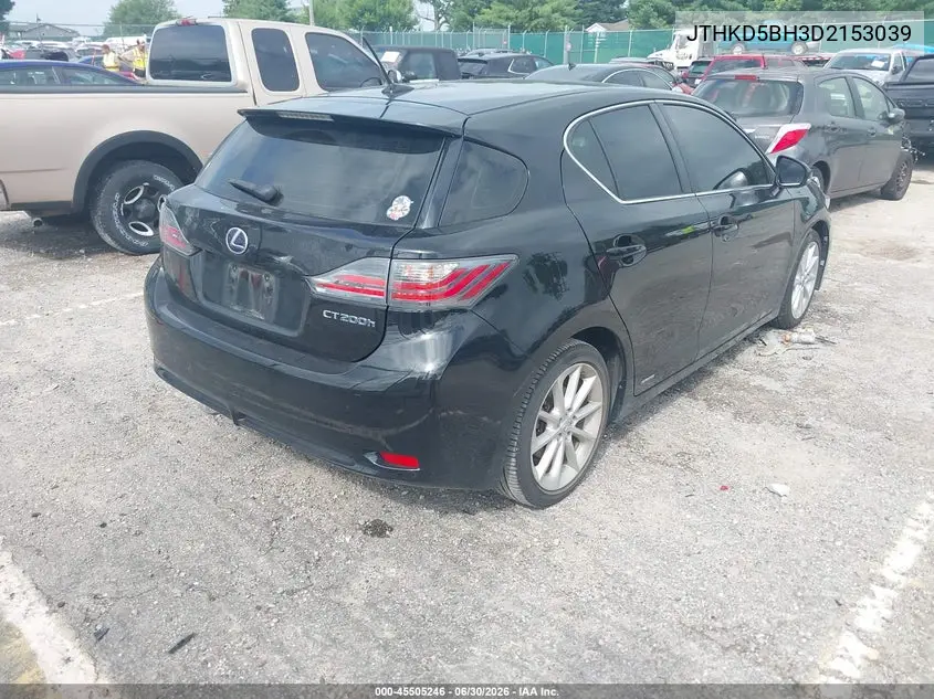 2013 Lexus Ct 200H VIN: JTHKD5BH3D2153039 Lot: 45505246