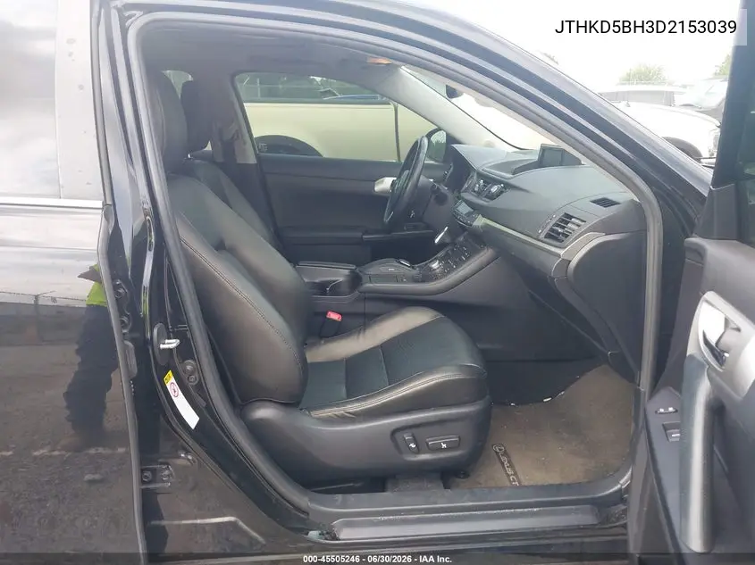 2013 Lexus Ct 200H VIN: JTHKD5BH3D2153039 Lot: 45505246