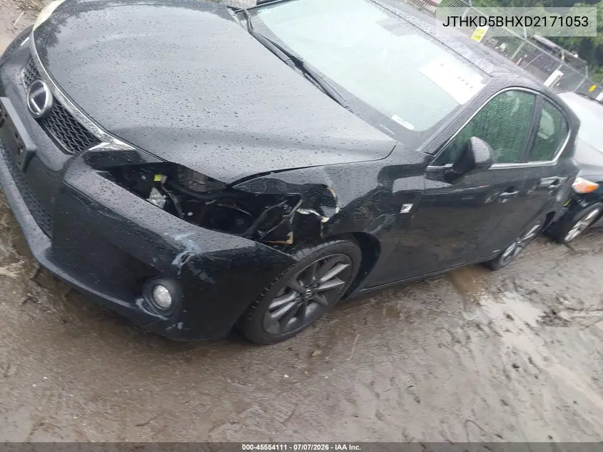 2013 Lexus Ct 200H VIN: JTHKD5BHXD2171053 Lot: 45554111