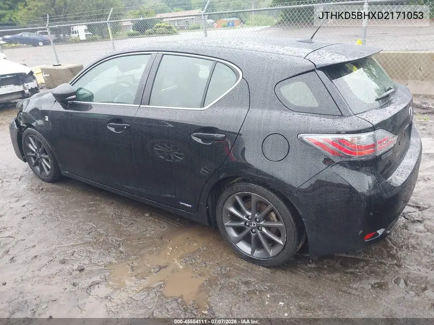 2013 Lexus Ct 200H VIN: JTHKD5BHXD2171053 Lot: 45554111