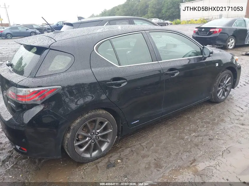 2013 Lexus Ct 200H VIN: JTHKD5BHXD2171053 Lot: 45554111