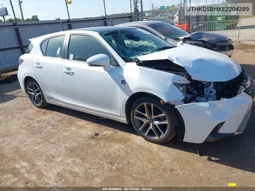 2014 Lexus Ct 200H VIN: JTHKD5BHXE2204389 Lot: 45269648