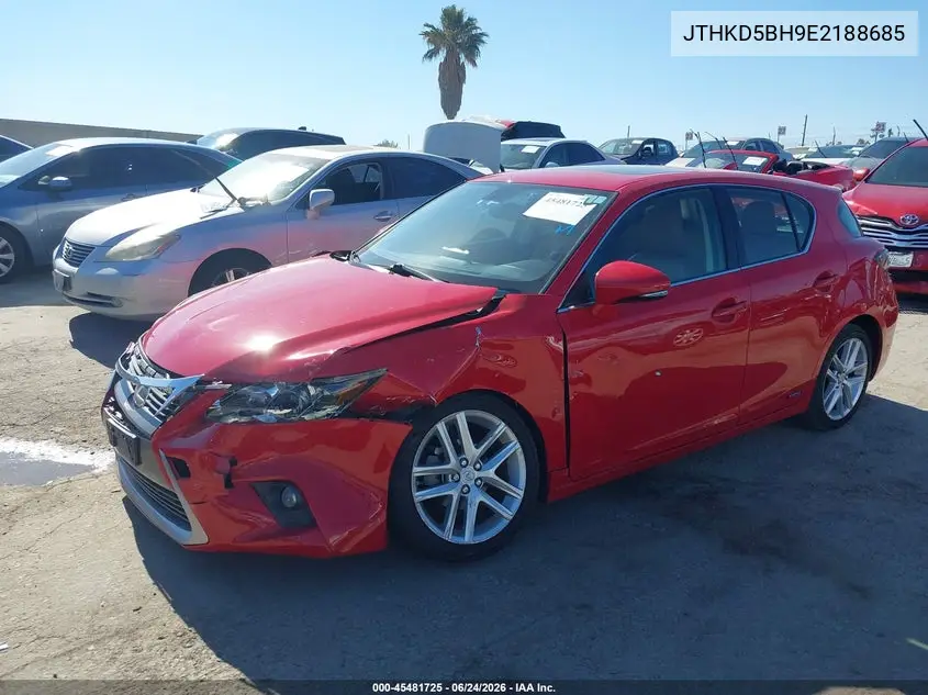 2014 Lexus Ct 200H VIN: JTHKD5BH9E2188685 Lot: 45481725