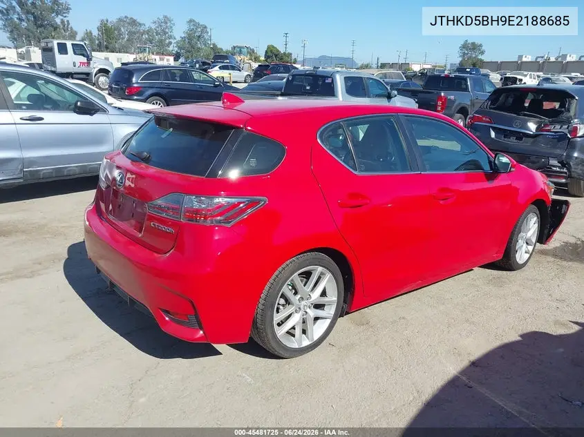 2014 Lexus Ct 200H VIN: JTHKD5BH9E2188685 Lot: 45481725