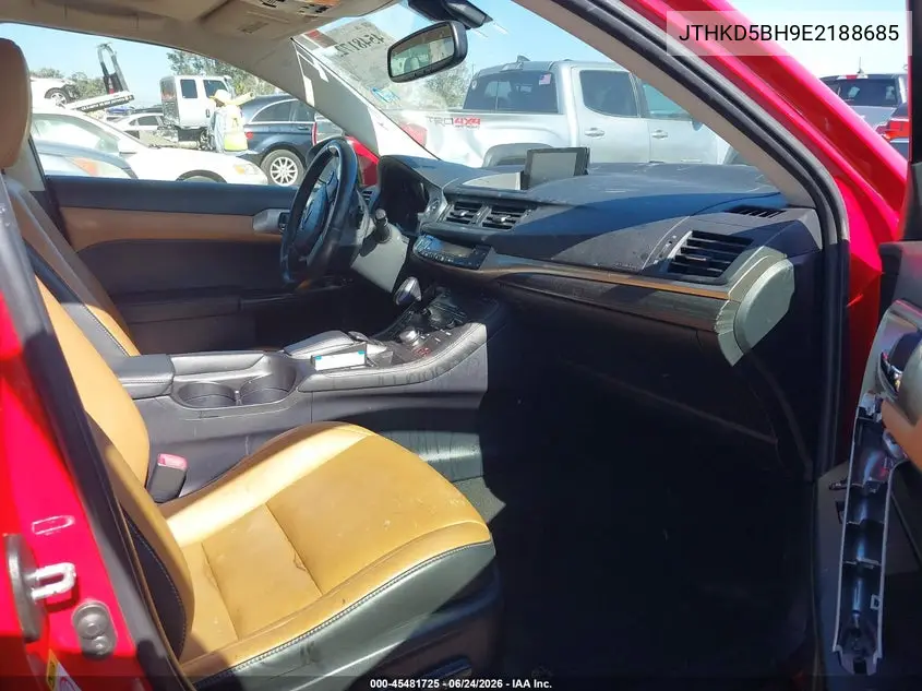 2014 Lexus Ct 200H VIN: JTHKD5BH9E2188685 Lot: 45481725