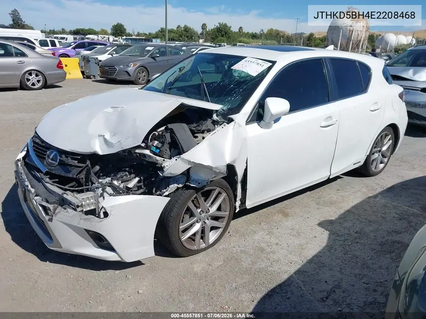 2014 Lexus Ct 200H VIN: JTHKD5BH4E2208468 Lot: 45557851