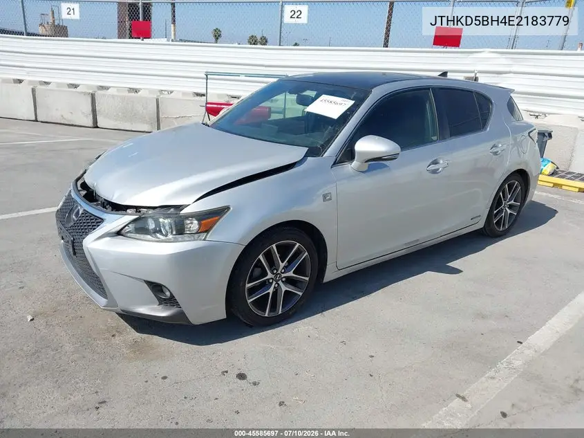 2014 Lexus Ct 200H VIN: JTHKD5BH4E2183779 Lot: 45585697