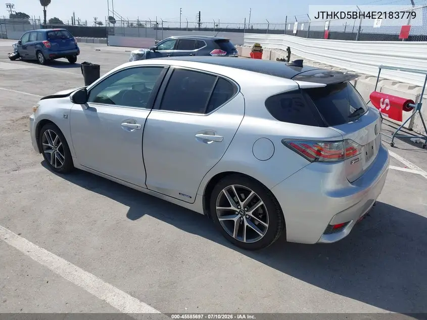 2014 Lexus Ct 200H VIN: JTHKD5BH4E2183779 Lot: 45585697