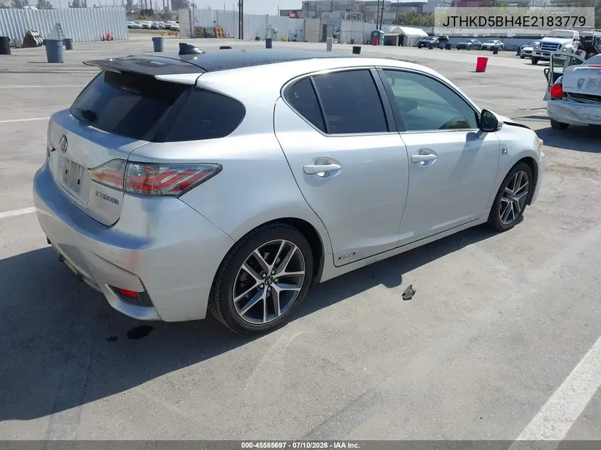 2014 Lexus Ct 200H VIN: JTHKD5BH4E2183779 Lot: 45585697