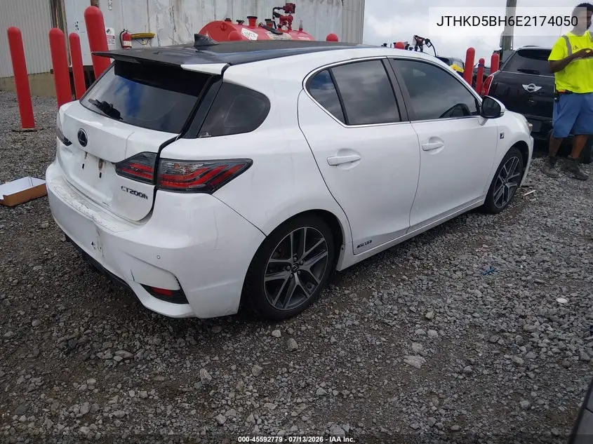 2014 Lexus Ct 200H VIN: JTHKD5BH6E2174050 Lot: 45592779