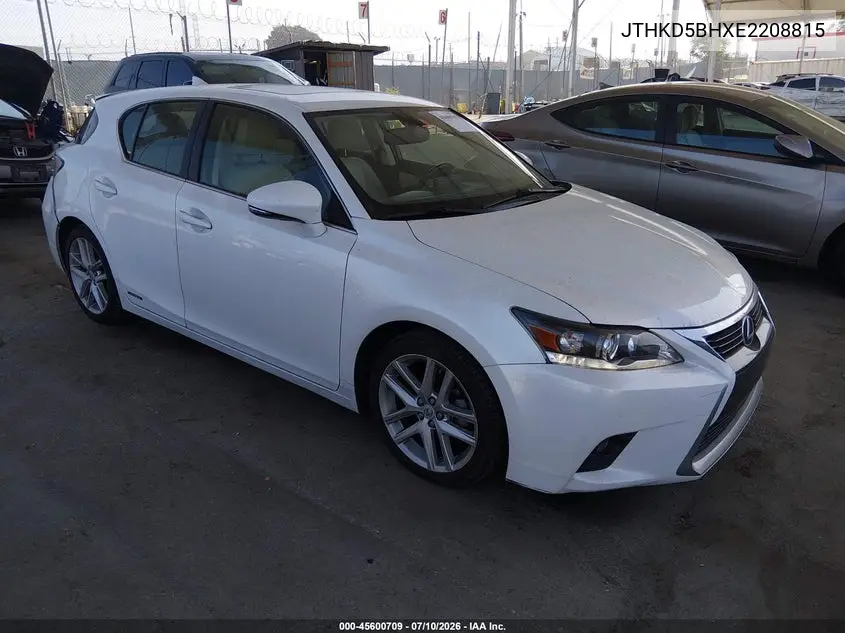 2014 Lexus Ct 200H VIN: JTHKD5BHXE2208815 Lot: 45600709