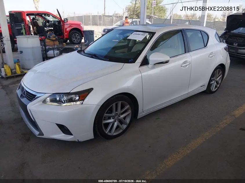 2014 Lexus Ct 200H VIN: JTHKD5BHXE2208815 Lot: 45600709