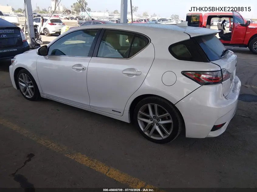 2014 Lexus Ct 200H VIN: JTHKD5BHXE2208815 Lot: 45600709