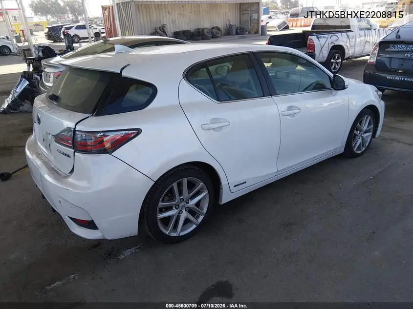 2014 Lexus Ct 200H VIN: JTHKD5BHXE2208815 Lot: 45600709