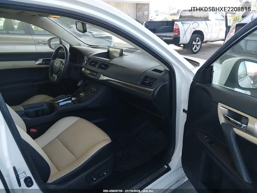 2014 Lexus Ct 200H VIN: JTHKD5BHXE2208815 Lot: 45600709
