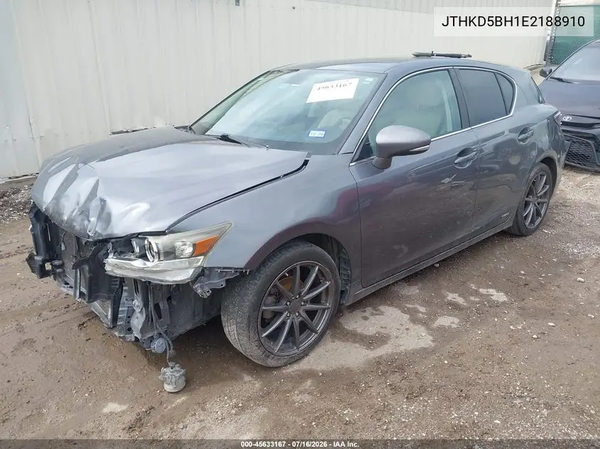 2014 Lexus Ct 200H VIN: JTHKD5BH1E2188910 Lot: 45633167