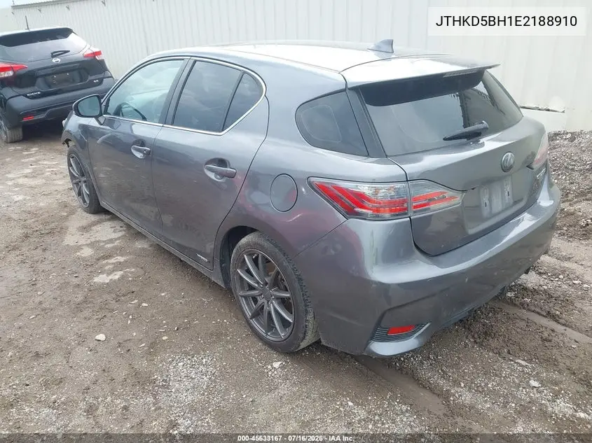 2014 Lexus Ct 200H VIN: JTHKD5BH1E2188910 Lot: 45633167