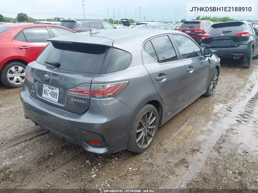 2014 Lexus Ct 200H VIN: JTHKD5BH1E2188910 Lot: 45633167