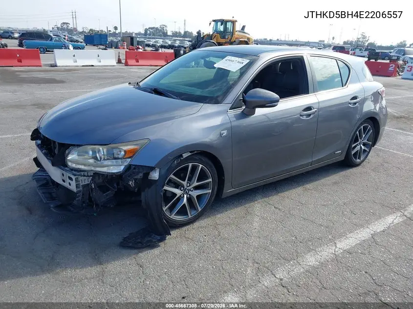 2014 Lexus Ct 200H VIN: JTHKD5BH4E2206557 Lot: 45667308