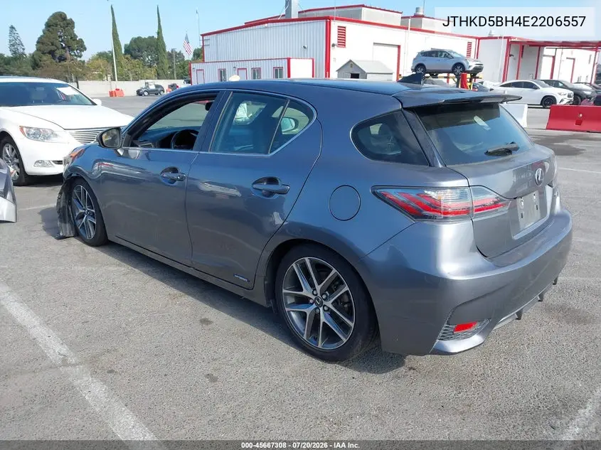 2014 Lexus Ct 200H VIN: JTHKD5BH4E2206557 Lot: 45667308