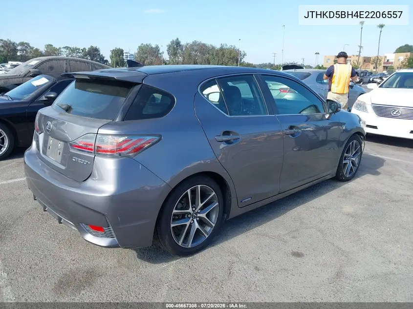 2014 Lexus Ct 200H VIN: JTHKD5BH4E2206557 Lot: 45667308