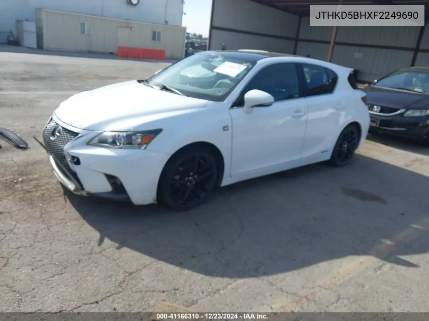 2015 Lexus Ct 200H VIN: JTHKD5BHXF2249690 Lot: 41166310