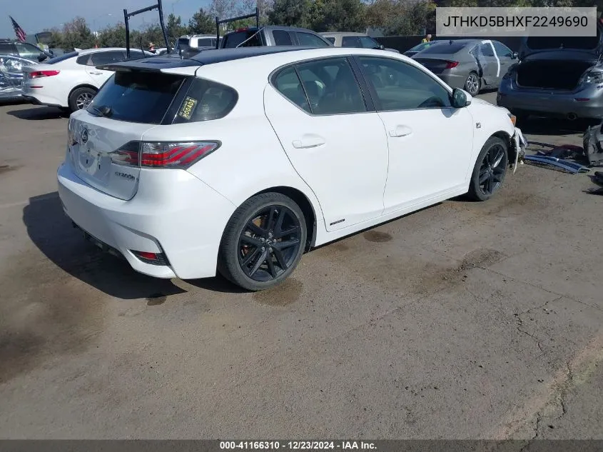 2015 Lexus Ct 200H VIN: JTHKD5BHXF2249690 Lot: 41166310