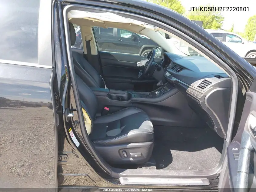 2015 Lexus Ct 200H VIN: JTHKD5BH2F2220801 Lot: 45000946