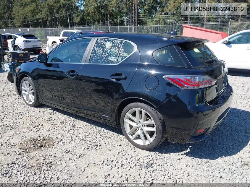 2015 Lexus Ct 200H VIN: JTHKD5BH8F2243810 Lot: 45072428