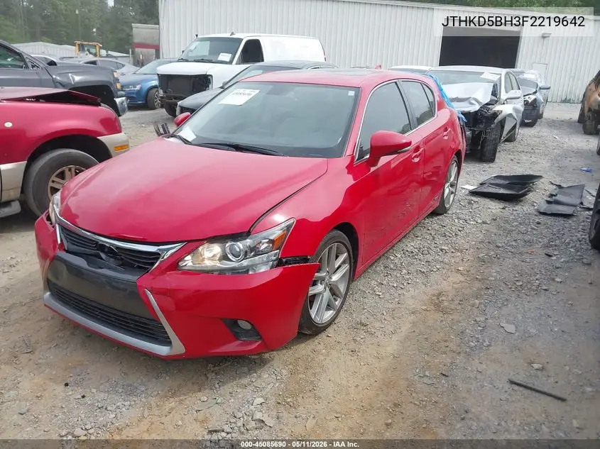 2015 Lexus Ct 200H VIN: JTHKD5BH3F2219642 Lot: 45085690