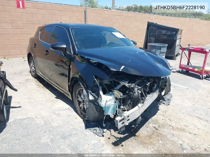 2015 Lexus Ct 200H VIN: JTHKD5BH6F2228190 Lot: 45089701