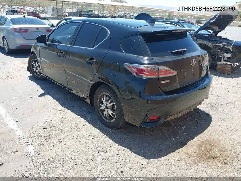 2015 Lexus Ct 200H VIN: JTHKD5BH6F2228190 Lot: 45089701