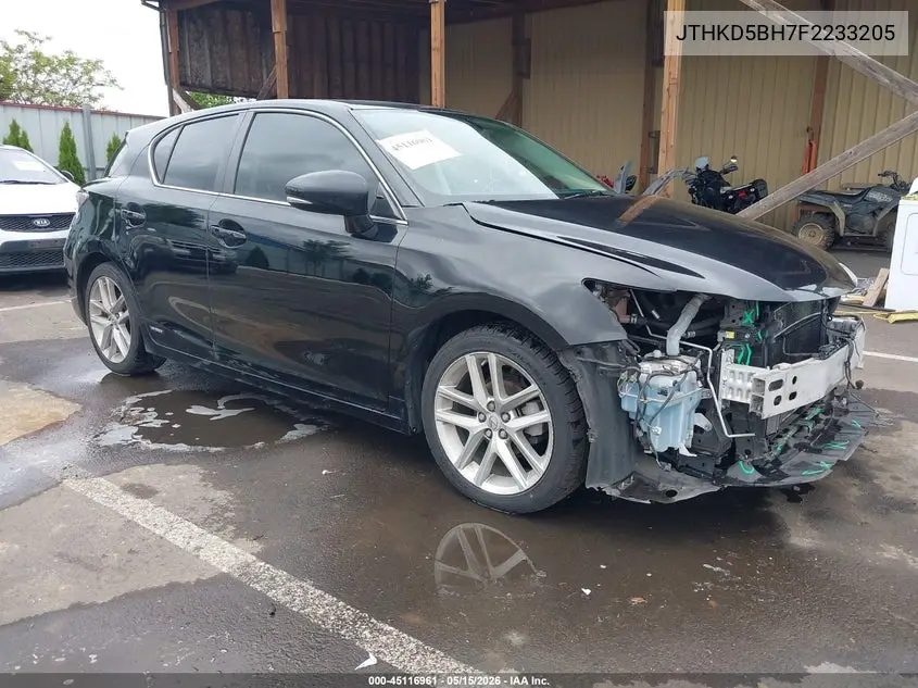 2015 Lexus Ct 200H VIN: JTHKD5BH7F2233205 Lot: 45116961