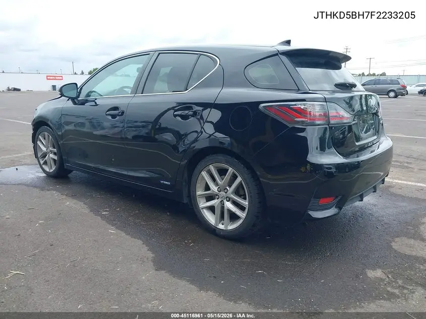 2015 Lexus Ct 200H VIN: JTHKD5BH7F2233205 Lot: 45116961