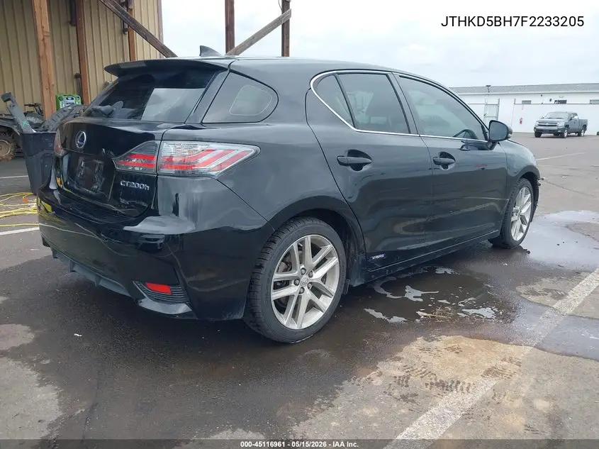 2015 Lexus Ct 200H VIN: JTHKD5BH7F2233205 Lot: 45116961