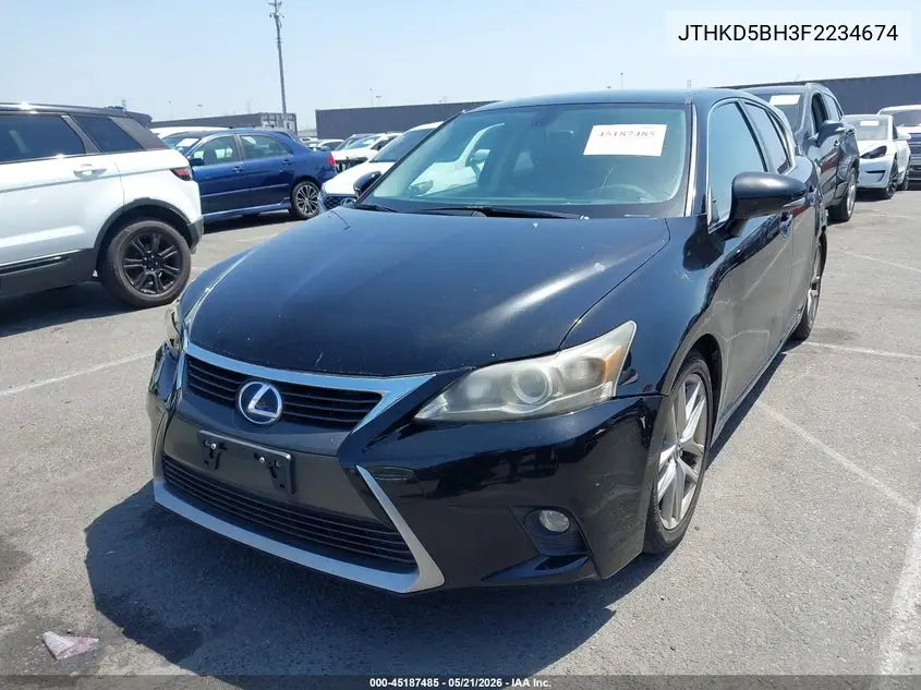2015 Lexus Ct 200H VIN: JTHKD5BH3F2234674 Lot: 45187485